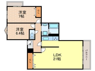 上ケ原TWENTY EIGHT(404)の物件間取画像